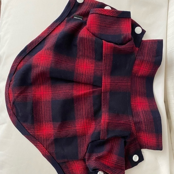 Pet Red & Navy Blue Light Flannel Shirt Jacket - Picture 3 of 9